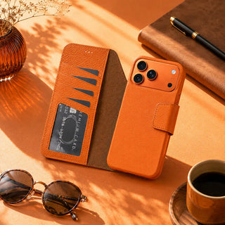 Bouletta Phone Case Elite Magic iPhone 17 Pro Leather Detachable Wallet Case Premium Koruma