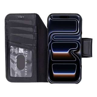 Bouletta Phone Case Elite Magic iPhone 17 Pro Leather Detachable Wallet Case Premium Koruma