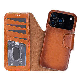 Bouletta Phone Case Elite Magic iPhone 17 Pro Leather Detachable Wallet Case Premium Koruma
