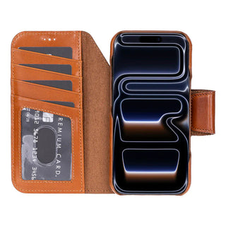 Bouletta Phone Case Elite Magic iPhone 17 Pro Max Leather Detachable Wallet Case Premium Koruma