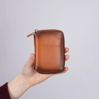 Bouletta Wallet Tan Elvis Leather Zipper Wallet Premium Koruma