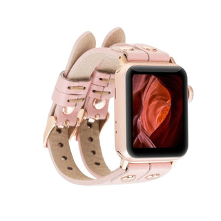 Bouletta Watch Band Pink / 40 / 41 / 42mm Ely Leather Apple Watch Double Band Premium Koruma