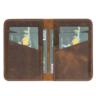 Bouletta Card Holder Coffee Enrico Leather Card Holder Premium Koruma