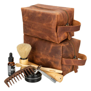 Bouletta Dopp Kit Terracotta Eve Leather Dopp Kit, X Large Premium Koruma