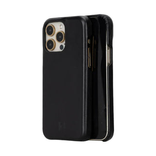 Bouletta Phone Case Black F360 iPhone 16 Pro Leather Case Premium Koruma