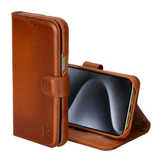 Bouletta Phone Case Tan F360 Magic Leather iPhone 16 Pro Detachable Wallet Case Premium Koruma