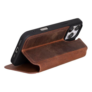 Bouletta Phone Case Firenze iPhone 16 Pro Max Leather Folio Case Premium Koruma