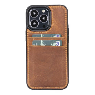 Bouletta Phone Case Moccasin Flex Cover iPhone 13 Pro Max Leather Case with Card Holder Premium Koruma