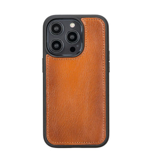 Bouletta Phone Case Tan Flex Cover iPhone 14 Pro Leather Case Premium Koruma