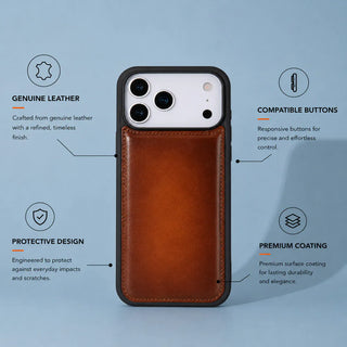 Bouletta Phone Case Flex Cover iPhone 17 Pro Leather Case Premium Koruma