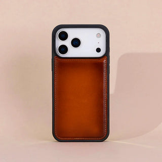 Bouletta Phone Case Tan Flex Cover iPhone 17 Pro Leather Case Premium Koruma