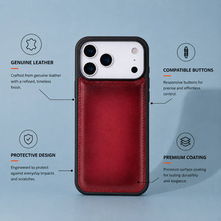 Bouletta Phone Case Flex Cover iPhone 17 Pro Max Leather Case Premium Koruma