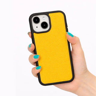 Bouletta Phone Case Yellow Flex Cover Leather iPhone 15 Case Premium Koruma
