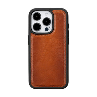 Bouletta Phone Case Tan Flex Cover Leather iPhone 15 Pro Case Premium Koruma
