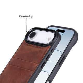 Bouletta Phone Case Flex Cover Leather iPhone 17 Air Case with Card Holder Premium Koruma