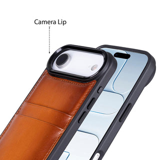 Bouletta Phone Case Flex Cover Leather iPhone 17 Air Case with Card Holder Premium Koruma