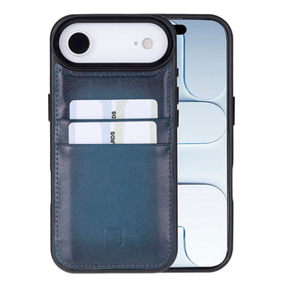 Bouletta Phone Case Blue Flex Cover Leather iPhone 17 Air Case with Card Holder Premium Koruma