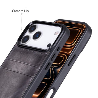 Bouletta Phone Case Flex Cover Leather iPhone 17 Pro Case with Card Holder Premium Koruma