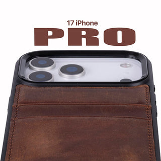Bouletta Phone Case Flex Cover Leather iPhone 17 Pro Case with Card Holder Premium Koruma