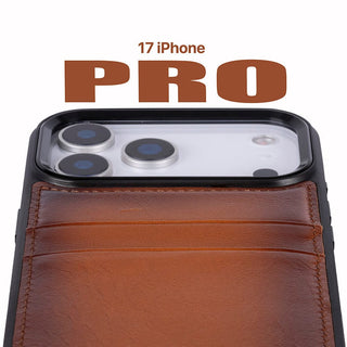 Bouletta Phone Case Flex Cover Leather iPhone 17 Pro Case with Card Holder Premium Koruma