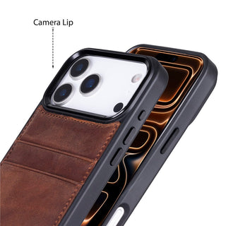 Bouletta Phone Case Flex Cover Leather iPhone 17 Pro Max Case with Card Holder Premium Koruma