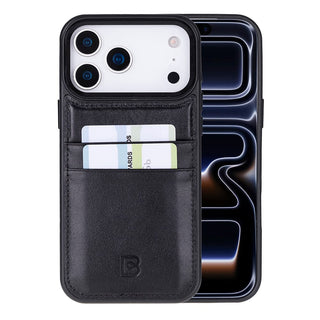 Bouletta Phone Case Black Flex Cover Leather iPhone 17 Pro Max Case with Card Holder Premium Koruma