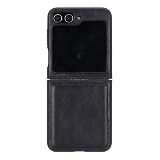 Bouletta Phone Case Black Flex Cover Samsung Z Flip 5 Leather Case Premium Koruma