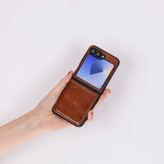 Bouletta Phone Case Flex Cover Samsung Z Flip 6 Leather Case Premium Koruma