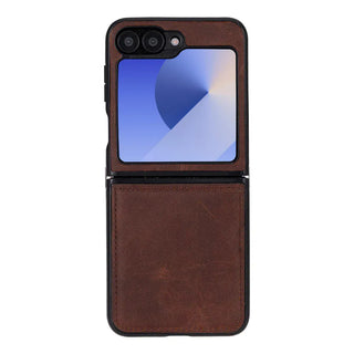 Bouletta Phone Case Saddle Brown Flex Cover Samsung Z Flip 6 Leather Case Premium Koruma