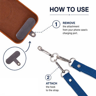 Bouletta Cell Phone Crossbody Bag FlexGo PU Leather Phone Strap & Wallet Set – Clip-On Flex Premium Koruma