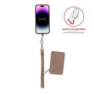 Bouletta Cell Phone Crossbody Bag FlexGo PU Leather Phone Strap & Wallet Set – Clip-On Flex Premium Koruma