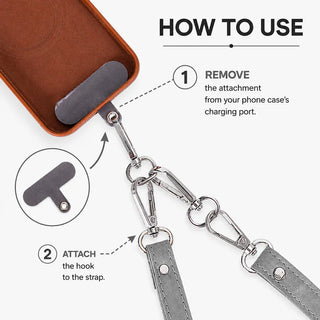 Bouletta Cell Phone Crossbody Bag FlexGo PU Leather Phone Strap & Wallet Set – Clip-On Flex Premium Koruma