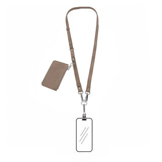 Bouletta Cell Phone Crossbody Bag FlexGo PU Leather Phone Strap & Wallet Set – Clip-On Flex Premium Koruma