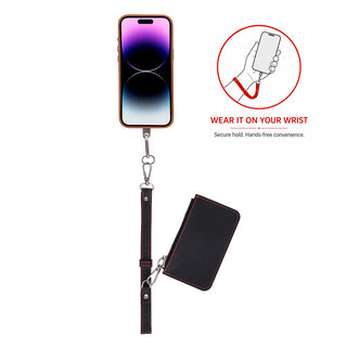 Bouletta Cell Phone Crossbody Bag FlexGo PU Leather Phone Strap & Wallet Set – Clip-On Flex Premium Koruma