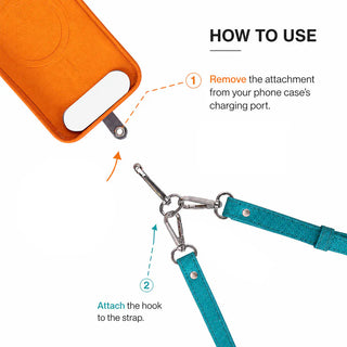 Bouletta Cell Phone Crossbody Bag FlexGo PU Leather Phone Strap & Wallet Set – Clip-On Flex Premium Koruma