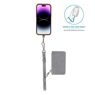 Bouletta Cell Phone Crossbody Bag FlexGo PU Leather Phone Strap & Wallet Set – Clip-On Flex Premium Koruma