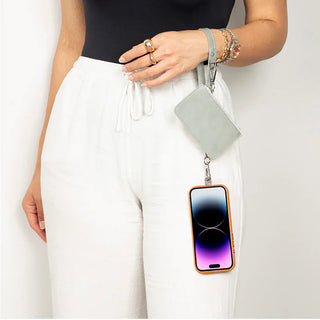 Bouletta Cell Phone Crossbody Bag FlexGo PU Leather Phone Strap & Wallet Set – Clip-On Flex Premium Koruma