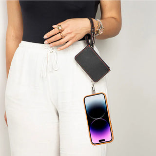 Bouletta Cell Phone Crossbody Bag FlexGo PU Leather Phone Strap & Wallet Set – Clip-On Flex Premium Koruma