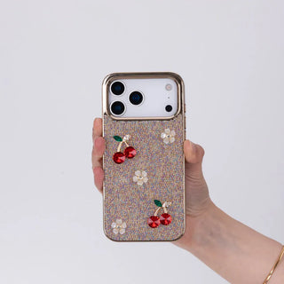 Bouletta Phone Case Pink Freya Crystal Cherry Case for iPhone 17 Pro Max Premium Koruma