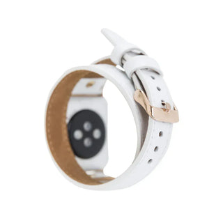 Bouletta Watch Band Hector Double Tour Leather Apple Watch Band with Gold Trok Premium Koruma