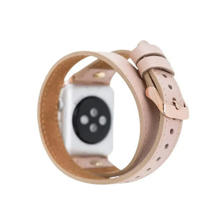 Bouletta Watch Band Hector Double Tour Leather Apple Watch Band with Gold Trok Premium Koruma