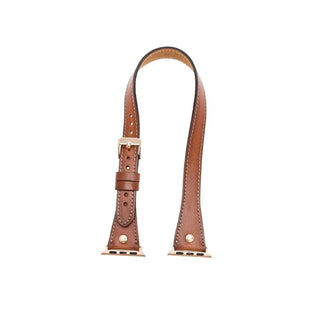 Bouletta Watch Band Hector Double Tour Leather Apple Watch Band with Gold Trok Premium Koruma