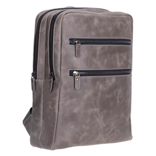 Bouletta MacBook / Laptop Backpack Gray Hidden Castle Leather Backpack Premium Koruma