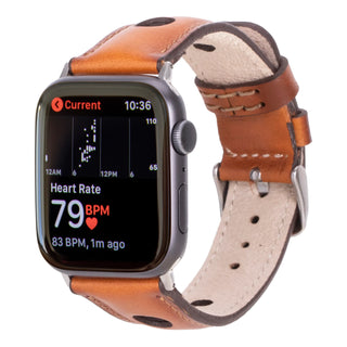 Bouletta Watch Band Tan / 44 / 45 / 46 / 49mm Holo Leather Apple Watch Band Premium Koruma