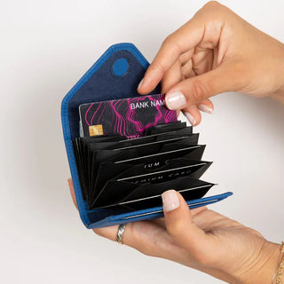 Bouletta Card Holder Cerulean Interno Leather Card Holder Premium Koruma