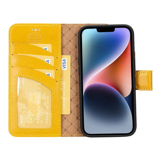 Bouletta Deri iPhone 15 Kılıfı iPhone 15 Cüzdanlı Çıkarılabilir Hakiki Deri Kılıf Premium Koruma