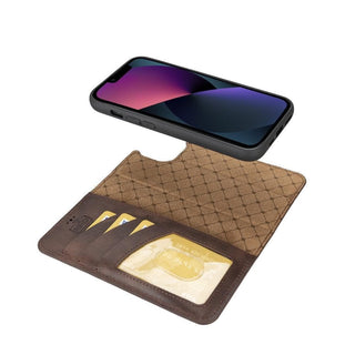 Bouletta Deri iPhone 15 Kılıfı iPhone 15 Cüzdanlı Çıkarılabilir Hakiki Deri Kılıf Premium Koruma