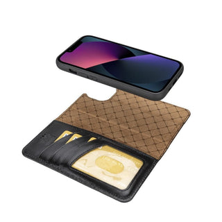 Bouletta Deri iPhone 15 Kılıfı iPhone 15 Cüzdanlı Çıkarılabilir Hakiki Deri Kılıf Premium Koruma
