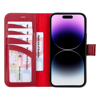 Bouletta Deri iPhone 16 Plus Kılıfı iPhone 16 Plus Cüzdanlı Çıkarılabilir Deri Kılıf Premium Koruma