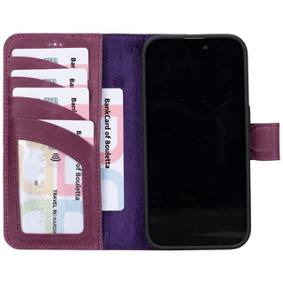 Bouletta Deri iPhone 16 Pro Kılıfı iPhone 16 Pro Cüzdanlı Çıkarılabilir Deri Kılıf Premium Koruma
